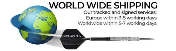 Our personalised custom dart flights and gift sets are available for worldwide shipping 