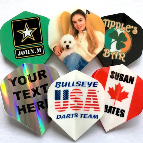 Personlaised printed custom dart flights