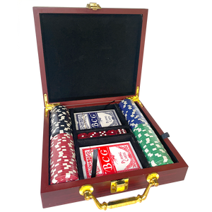 Personalised Poker -  Blackjack - Casino Set in Presentation Box -BWPS1
