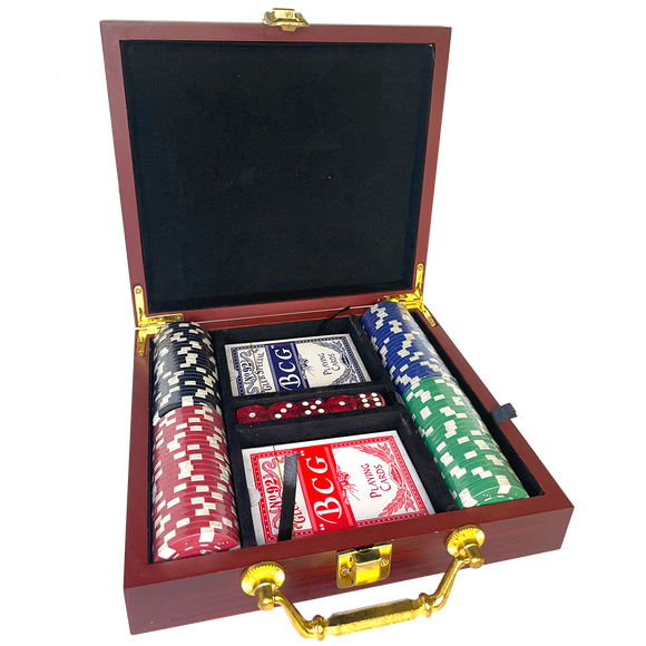 Personalised Poker -  Blackjack - Casino Set in Presentation Box -BWPS1