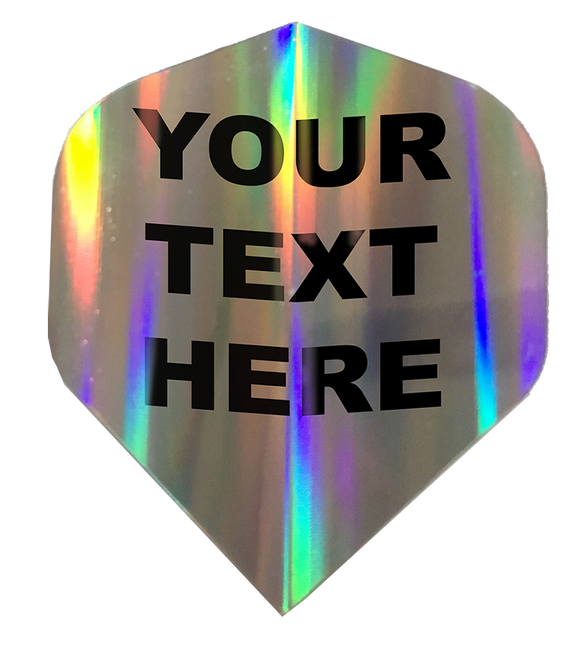 Silver Metallic Custom Text Flights  - 5 sets